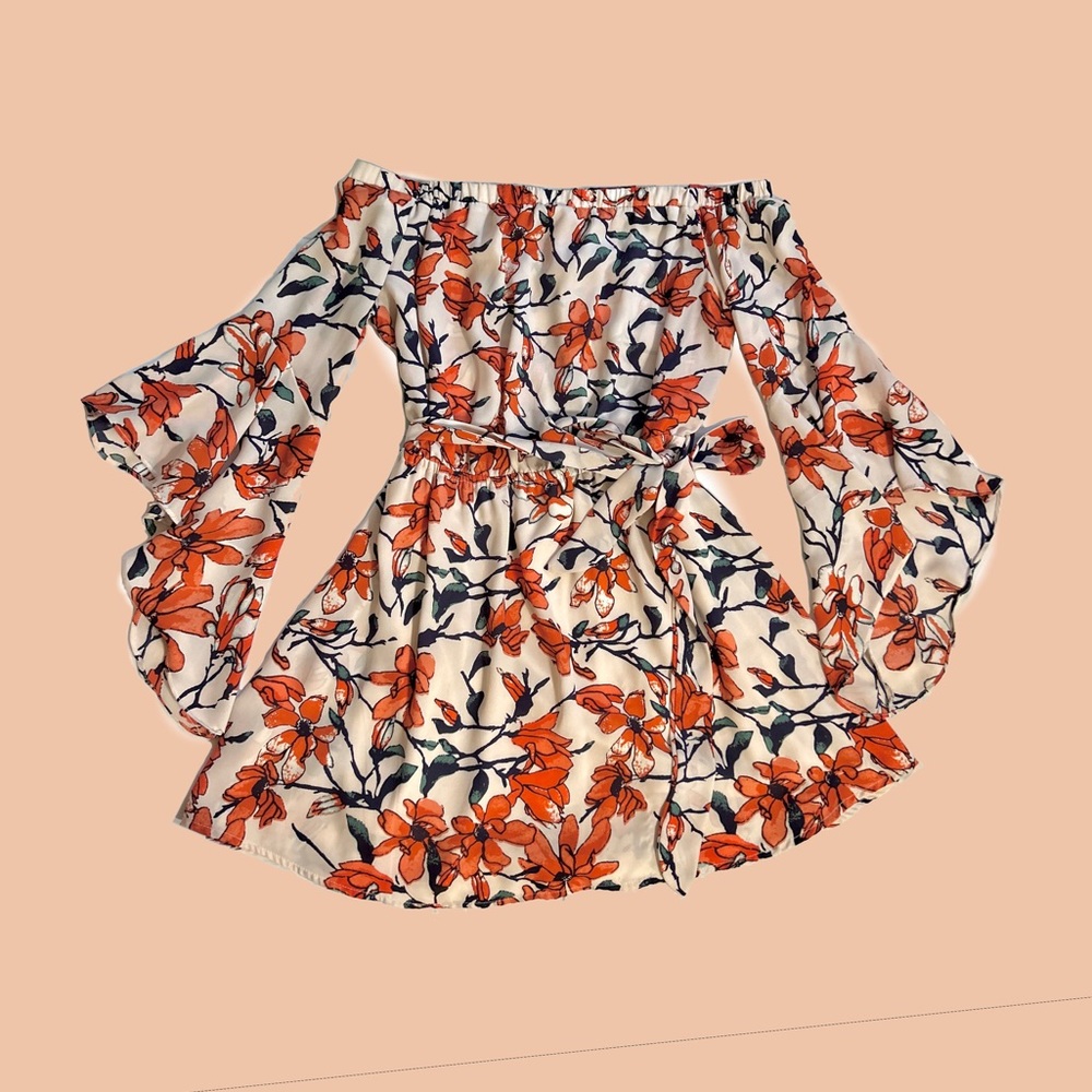 Orange Floral Sundress